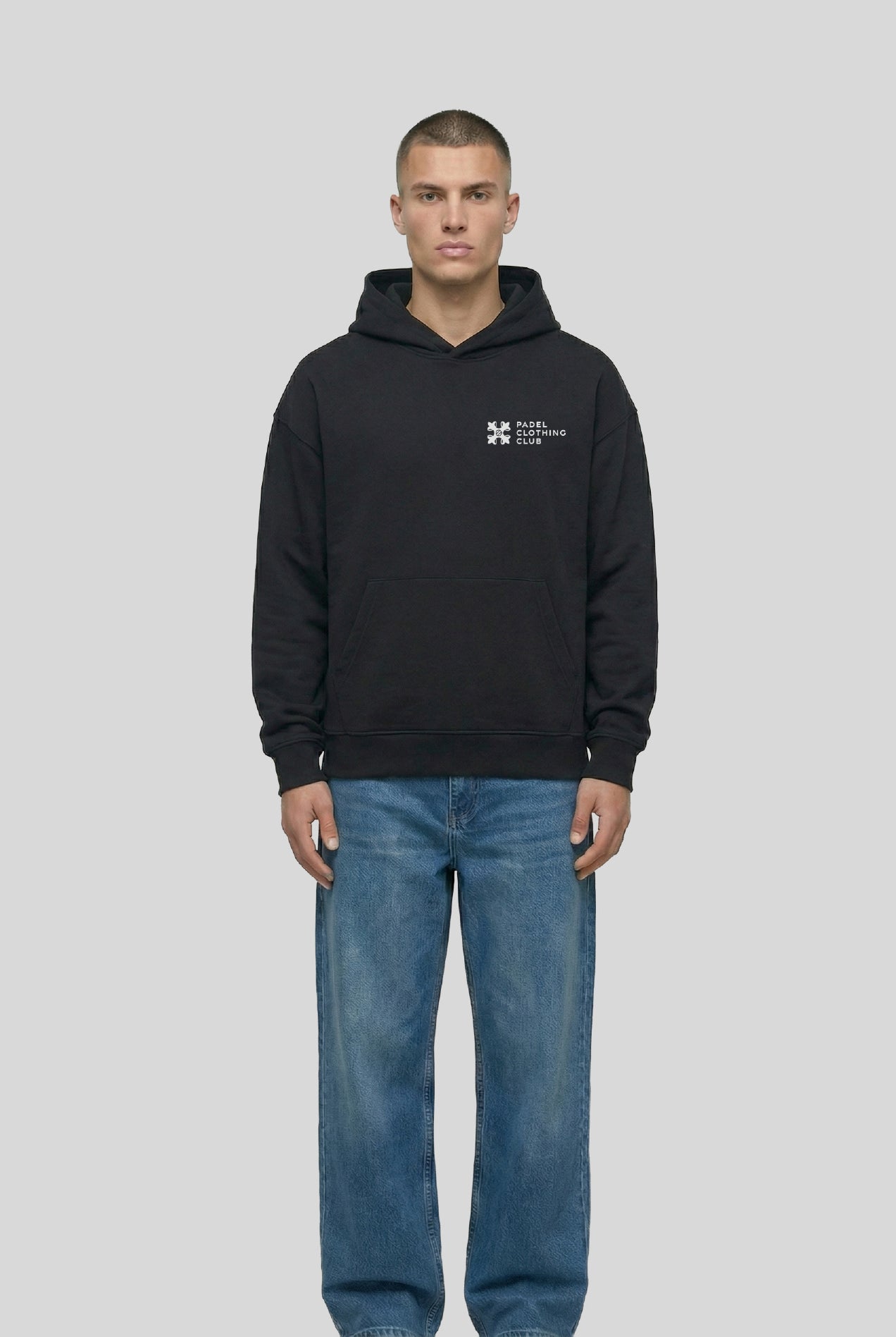 BASIC HOODIE BLACK - PADELCLOTHINGCLUB