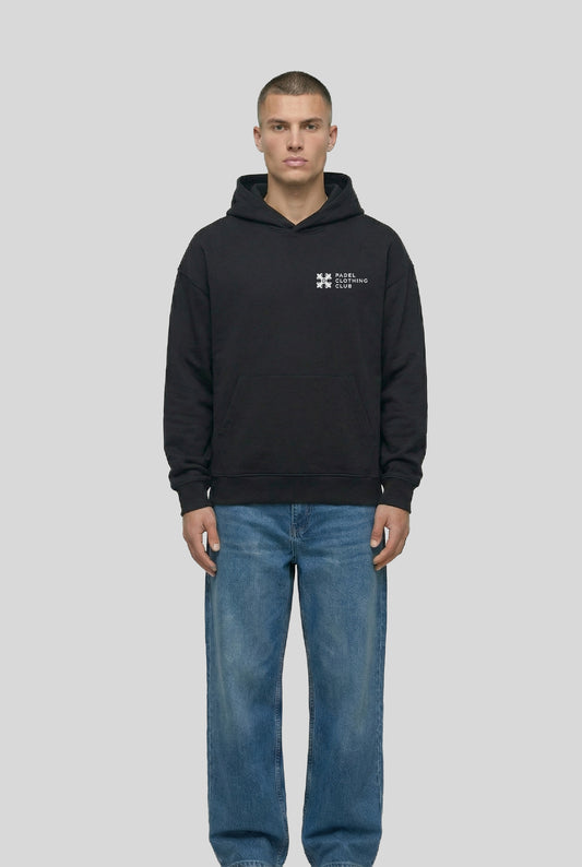 BASIC HOODIE BLACK - PADELCLOTHINGCLUB