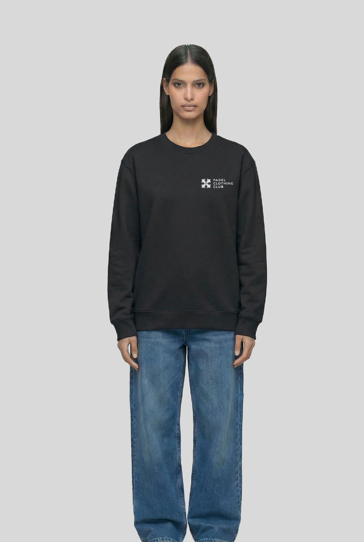 BASIC SWEATER BLACK - PADELCLOTHINGCLUB