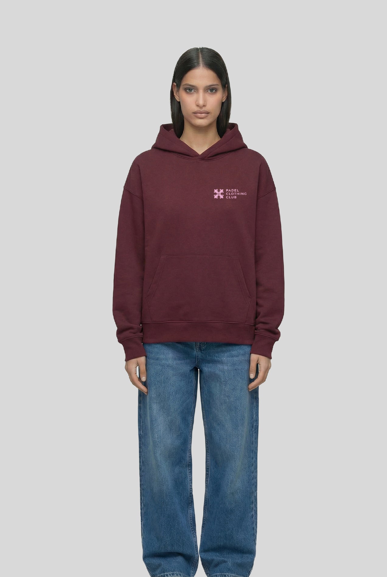 BASIC HOODIE BURGUNDY - PADELCLOTHINGCLUB