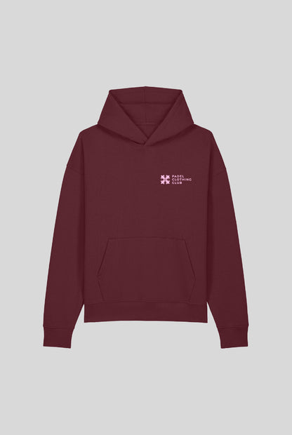 BASIC HOODIE BURGUNDY - PADELCLOTHINGCLUB