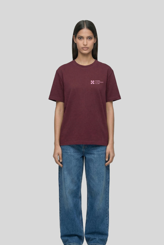 BASIC SHIRT BURGUNDY - PADELCLOTHINGCLUB