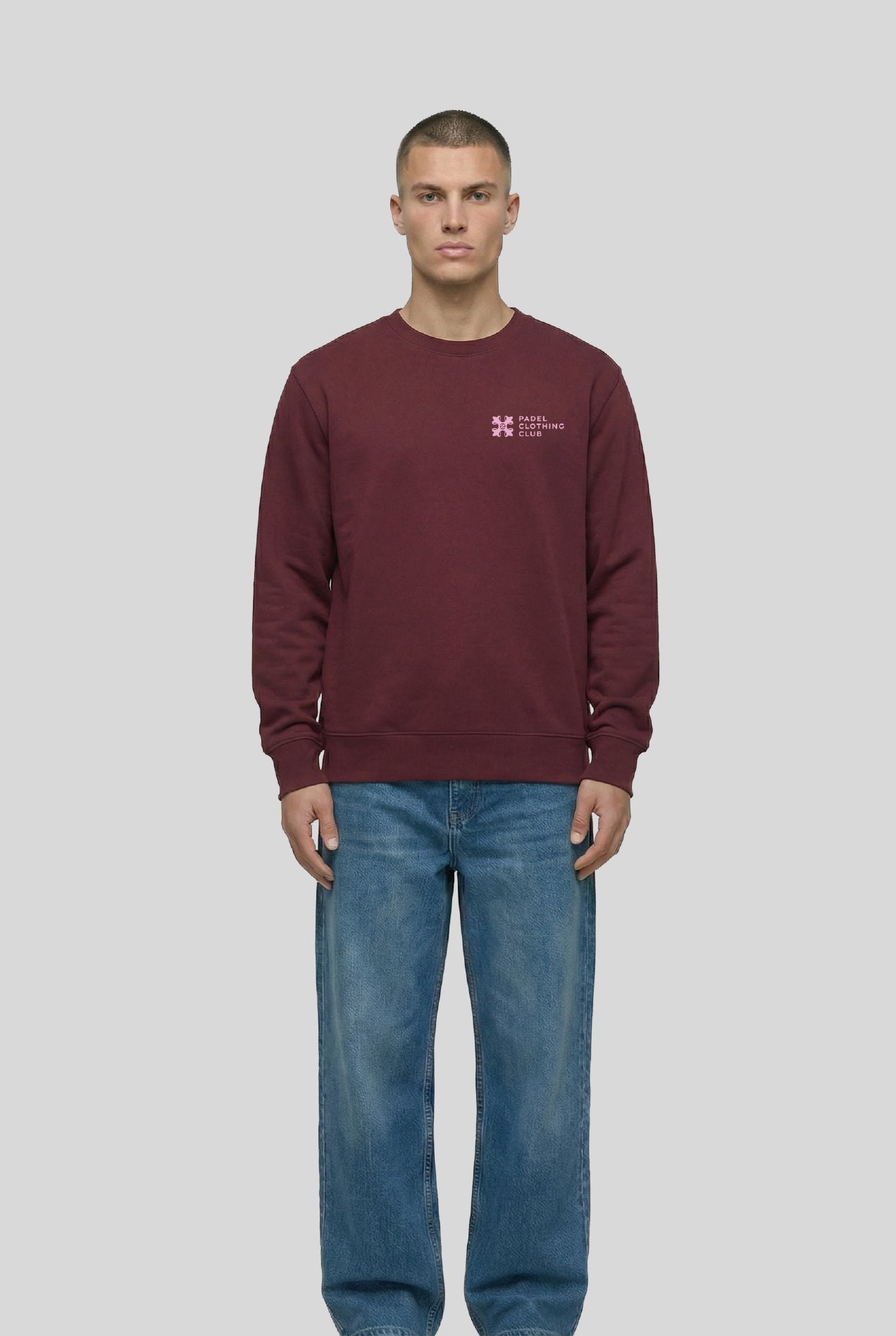 BASIC SWEATER BURGUNDY - PADELCLOTHINGCLUB