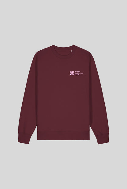 BASIC SWEATER BURGUNDY - PADELCLOTHINGCLUB