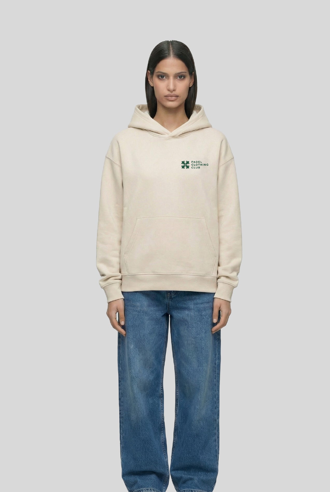 BASIC HOODIE CREAM - PADELCLOTHINGCLUB