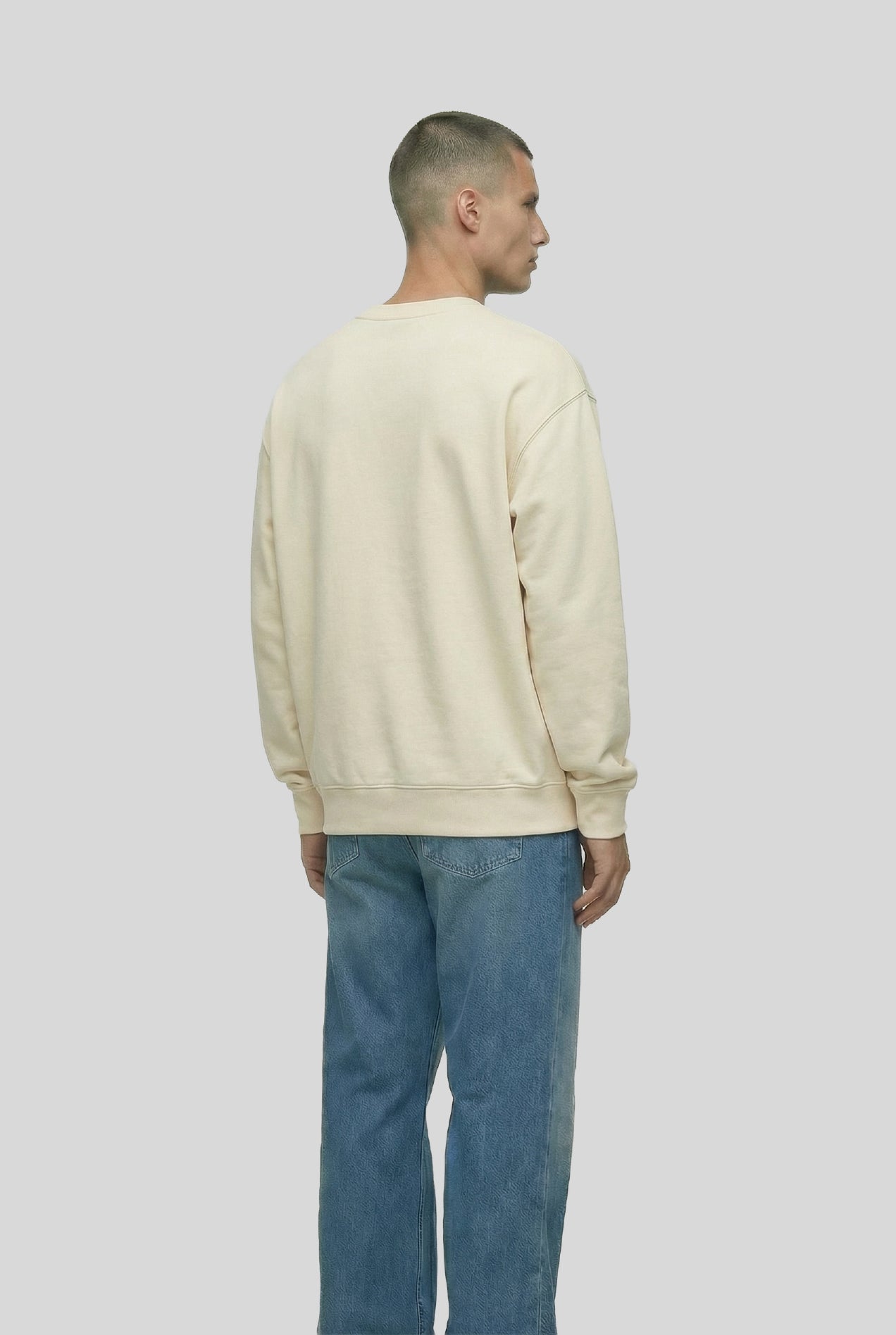 BASIC SWEATER CREAM - PADELCLOTHINGCLUB