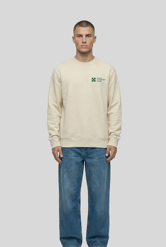 BASIC SWEATER CREAM - PADELCLOTHINGCLUB