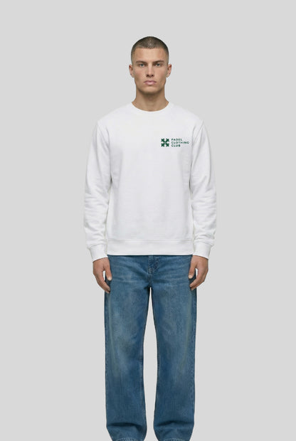 BASIC SWEATER WHITE - PADELCLOTHINGCLUB