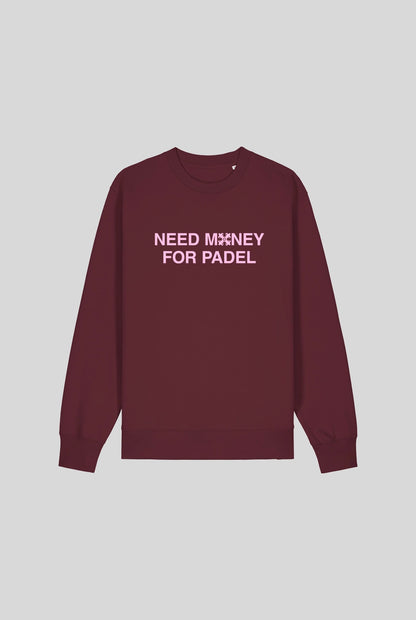 NEED MONEY SWEATER - PADELCLOTHINGCLUB